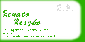 renato meszko business card