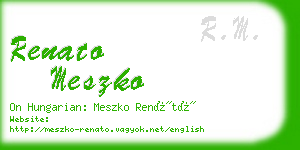 renato meszko business card